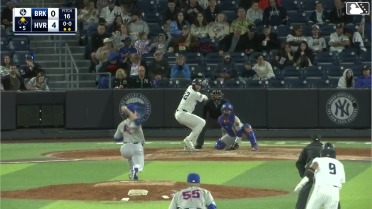 Josh Moylan singles on a line drive to right fielder John Bay. Roderick Arias scores.