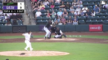 Brian Sanchez out on a sacrifice fly to left fielder James Taussig. Jhonny Severino scores.