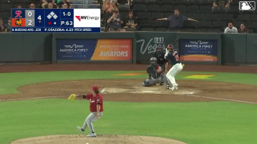 Brayan Buelvas homers (12) on a fly ball to left center field.