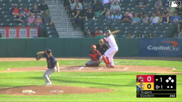 Nick Goodwin homers (10) on a fly ball to left field.