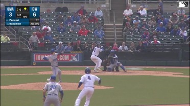 Brett Bateman singles on a line drive to left fielder John Rave. Eric Yang scores. Brett Bateman to 2nd. Brett Bateman advances to 2nd, on a fielding error by left fielder John Rave.