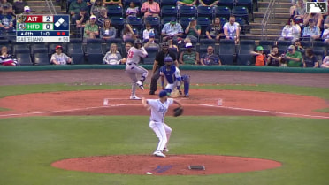 Catcher Bryant Betancourt picks off Will Taylor at 3rd on throw to third baseman Dyan Jorge.