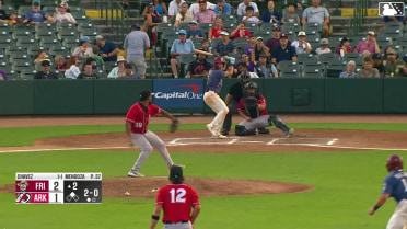 Frainyer Chavez singles on a line drive to center fielder Bill Knight. Max Wagner scores.