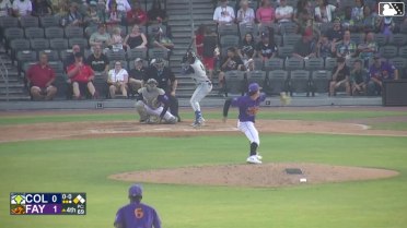 Roni Cabrera singles on a soft line drive to left fielder Kevin Alvarez. Hyungchan Um scores.