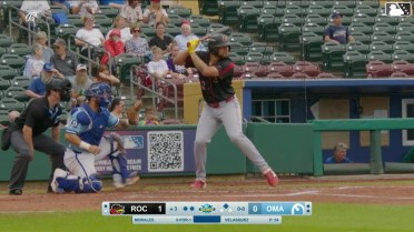 Yohandy Morales homers (24) on a fly ball to left center field. Seaver King scores.