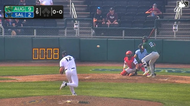 Alex Lodise homers (21) on a fly ball to left field.