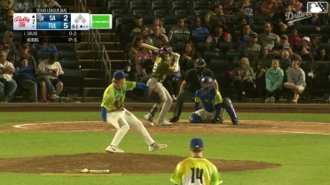 Ethan Salas homers (5) on a fly ball to right field.