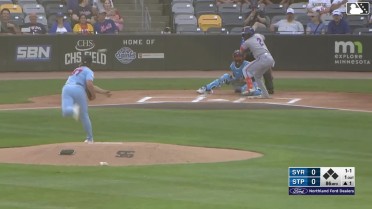Vidal Bruján homers (4) on a fly ball to left field.