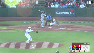 Anderdson Rojas singles on a line drive to center fielder Kai Roberts. Alberto Barriga scores.