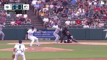 Milan Tolentino out on a sacrifice fly to left fielder Jhostynxon Garcia. Kahlil Watson scores.