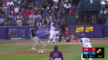Yohendrick Piñango out on a sacrifice fly to center fielder Kameron Misner. Jay Harry scores. Sean Keys to 3rd.