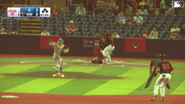 John Gil singles on a line drive to center fielder Devin Saltiban. Colin Burgess scores. Jake Steels scores. Eric Hartman to 2nd.