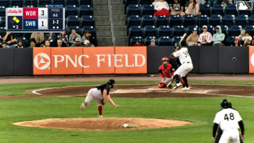 Tyler Hardman doubles (2) on a sharp fly ball to left fielder Nate Eaton. Spencer Jones scores. Oswaldo Cabrera scores.