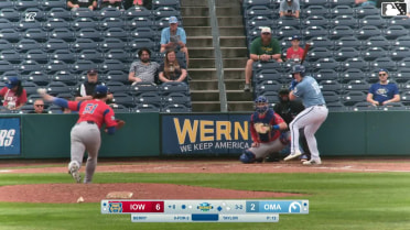 Jacob Berry homers (11) on a fly ball to right center field. Drew Waters scores.