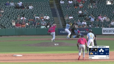 Xavier Isaac walks. Jhon Diaz scores. Austin Overn to 3rd. Cooper Kinney to 2nd.