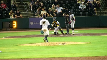 Josh Randall's first professional strikeout