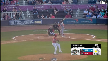 Matthew Lugo singles on a ground ball to center fielder Dasan Brown. Tucker Flint scores.