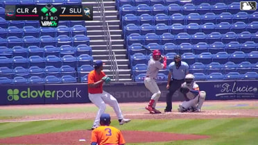Nathan Humphreys singles on a sharp line drive to right fielder Yohairo Cuevas. Juan Villavicencio scores. Griffin Burkholder to 3rd.
