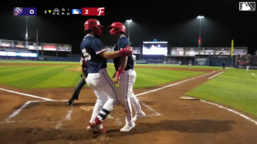 Brandon Pimentel slugs a two-run homer 