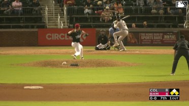 Jordan Groshans doubles (1) on a sharp line drive to center fielder Samuel Zavala. David McCabe scores. Luke Waddell to 3rd.