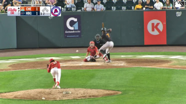Anderson De Los Santos homers (12) on a fly ball to left center field.