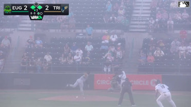 Capri Ortiz doubles (5) on a ground ball to left fielder Carlos Gutierrez. Randy De Jesus scores. Aaron Graeber scores.