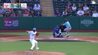 Pascanel Ferreras singles on a ground ball to center fielder Alek Thomas, deflected by pitcher José Rodríguez. Lucas Spence scores.