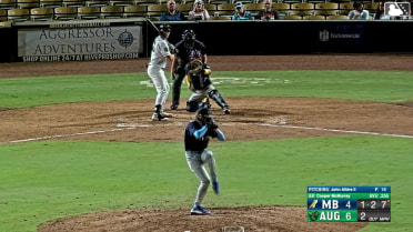 Cooper McMurray singles on a pop up to right fielder Derik Alcantara, deflected by second baseman Juan Cabada. Joe Olsavsky scores. Manuel Campos scores.