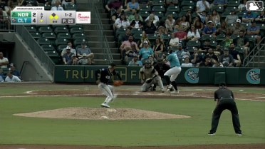 Austin Hays out on a sacrifice fly to center fielder Enrique Bradfield Jr. Jason Matthews scores.