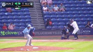 Tommy Pham out on a sacrifice fly to right fielder Yorman Licourt. Sam Robertson scores.