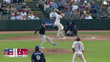 Keith Jones II singles on a line drive to center fielder Carson Roccaforte. Keyber Rodriguez scores.
