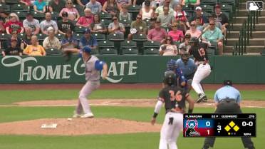 Eduardo Guerrero grounds into a double play, third baseman Matt Halbach to catcher Justin Stransky to first baseman Brennan Hudson. Emil Morales out at home. Eduardo Guerrero out at 1st.