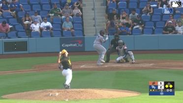 Starlin Aguilar singles on a ground ball to right fielder Abel Lorenzo. Ryan Wynn scores. Connor Dykstra to 3rd.