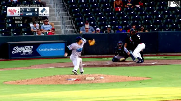 Jake Rucker out on a sacrifice fly to right fielder Chase Call. Garrett Spain scores. Kyle DeBarge to 3rd.