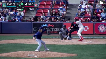 Robert Calaz homers (11) on a fly ball to left field. Wilder Dalis scores.