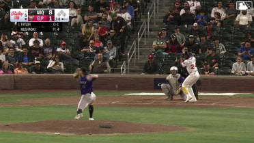 Samad Taylor homers (1) on a fly ball to center field.