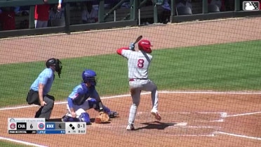 Ryan McCrystal doubles (6) on a sharp line drive to center fielder Carter Trice. Cam Collier scores. Zavier Warren to 3rd.