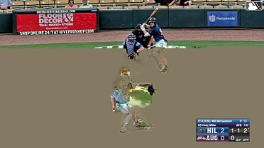 Cody Miller homers (4) on a line drive to left center field.