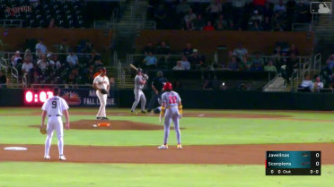Randy Rodríguez strikes out two in the first inning