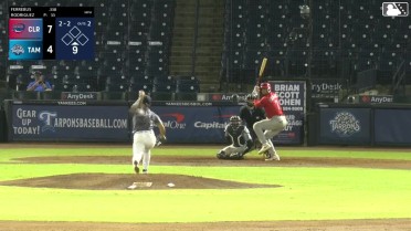 Alirio Ferrebus homers (6) on a fly ball to left center field.