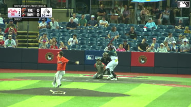 John Gil doubles (11) on a line drive to center fielder RJ Austin. Tate Southisene scores.