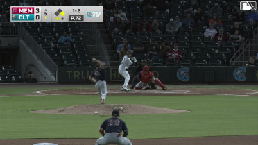 Jarred Kelenic doubles (1) on a fly ball to left fielder Nelson Velázquez. LaMonte Wade Jr. scores.