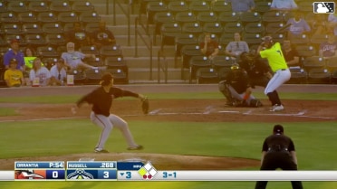 Stone Russell singles on a line drive to left fielder Alex Ramos. Yandel Ricardo scores.