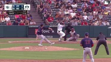 Enmanuel Valdez out on a sacrifice fly to center fielder Steward Berroa. Dominic Fletcher scores.