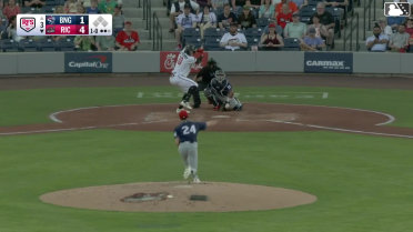 Charlie Szykowny homers (4) on a fly ball to center field.