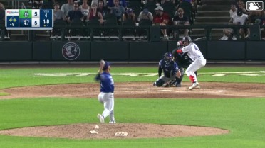 Tomas Frick out on a sacrifice fly to left fielder Aidan Longwell. Josh Moylan scores.