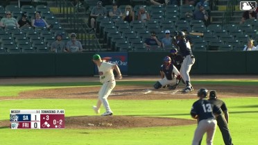 Alex McCoy lines into a double play, left fielder Marcus Lee Sang to second baseman Max Wagner. Ryan Jackson out at 2nd.