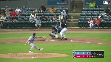 Caleb Cali homers (3) on a fly ball to right field.