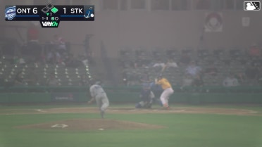 Drew Burress homers (7) on a fly ball to left field. Alex Hernandez scores.
