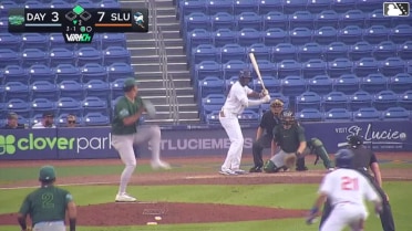 Yohairo Cuevas homers (1) on a fly ball to right field. Antonio Jimenez scores.